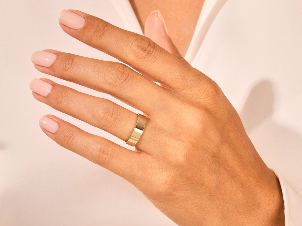 6.0mm Classic Flat Wedding Band For Women - Doozy Diamonds