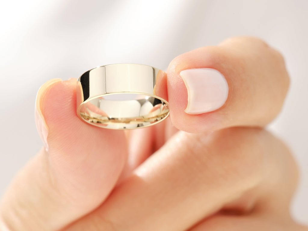 6.0mm Classic Flat Wedding Band For Women - Doozy Diamonds