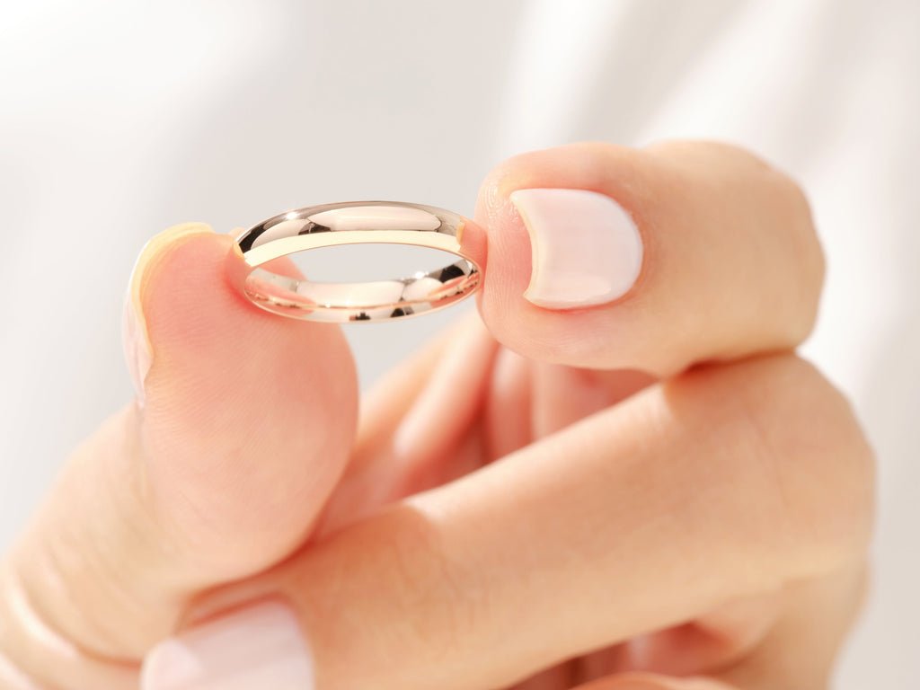 3.0mm Classic Dome Wedding Band Minimalist Wedding Ring - Doozy Diamonds