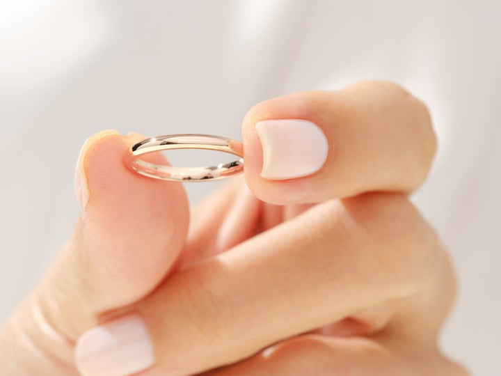 2.0mm Classic Dome Solid Gold Wedding Band Anniversary Gift - Doozy Diamonds