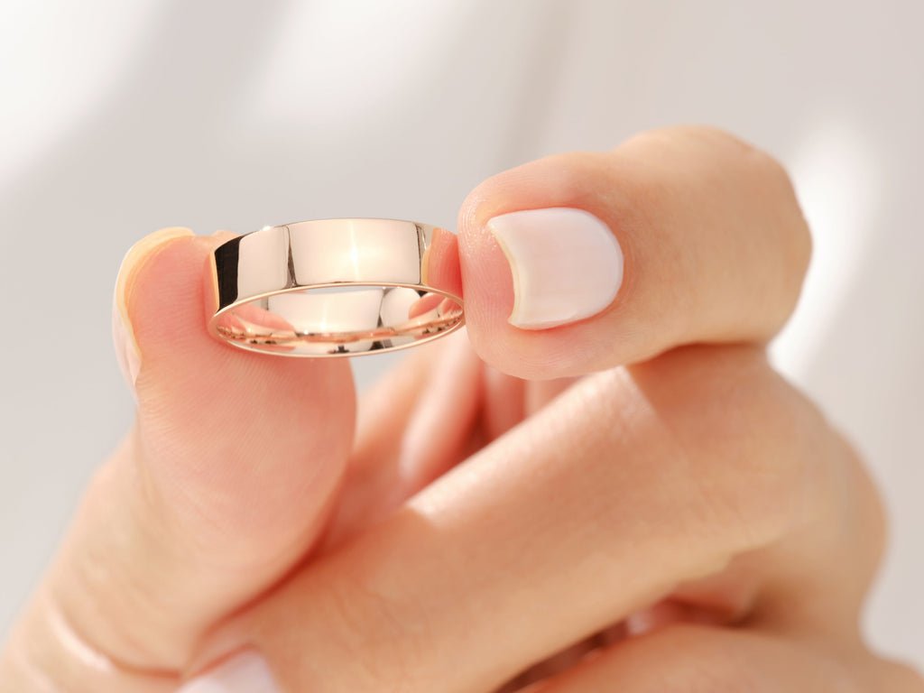 5.0mm Shine Classic Flat Wedding Band - Doozy Diamonds