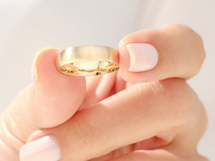 5.0mm Matte Brushed Classic Dome Wedding Band - Doozy Diamonds