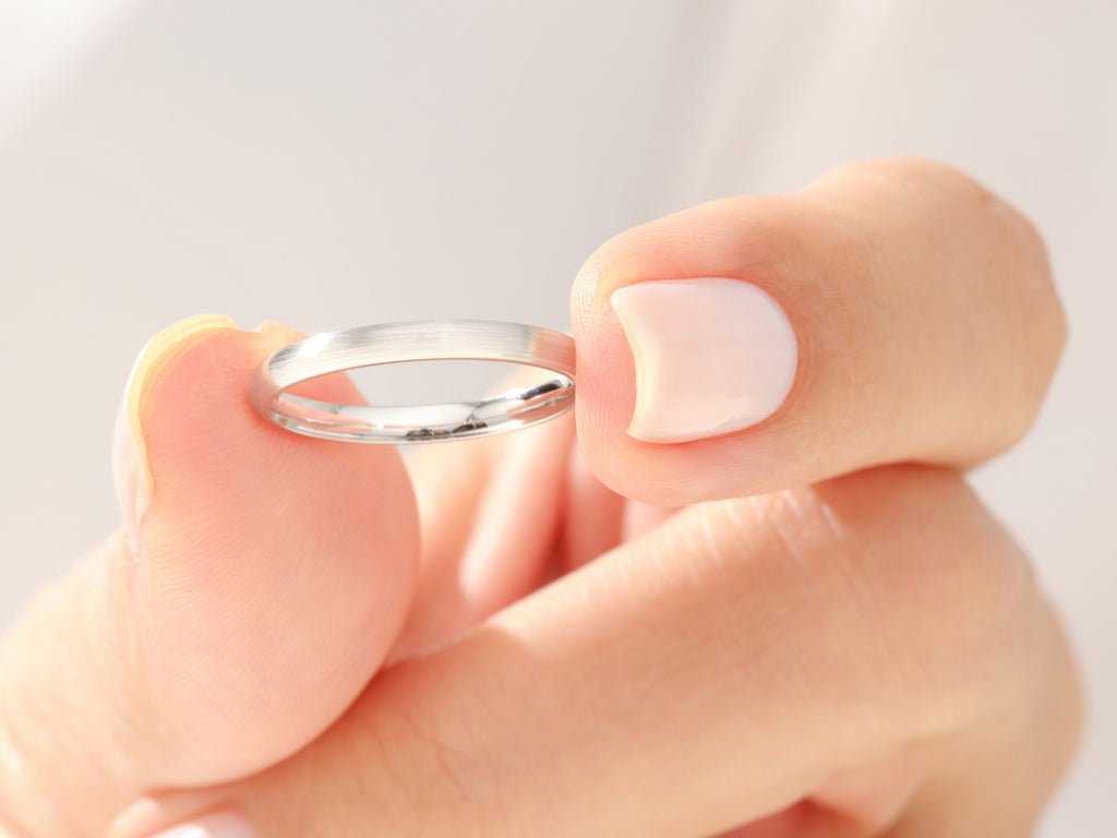2.0mm Matte Brushed Classic Dome Wedding Band in Solid Gold - Doozy Diamonds