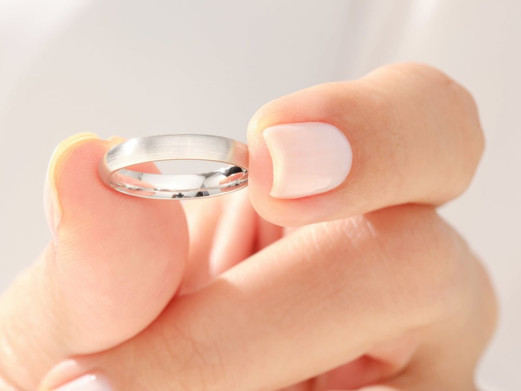 3.0mm Classic Dome Wedding Band - Matte Brushed, Anniversary Gift Idea - Doozy Diamonds