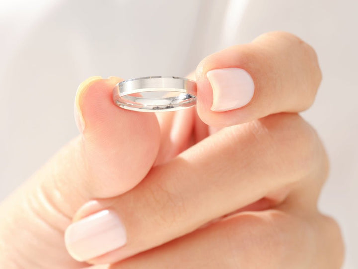 3mm Beveled Edge Wedding Band - Matte Brushed - Doozy Diamonds