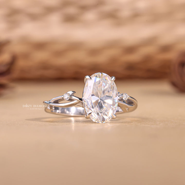 Shop oval solitaire lab grown diamond engagement ring