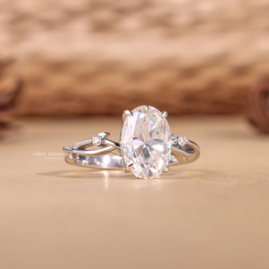 Shop oval solitaire lab grown diamond engagement ring