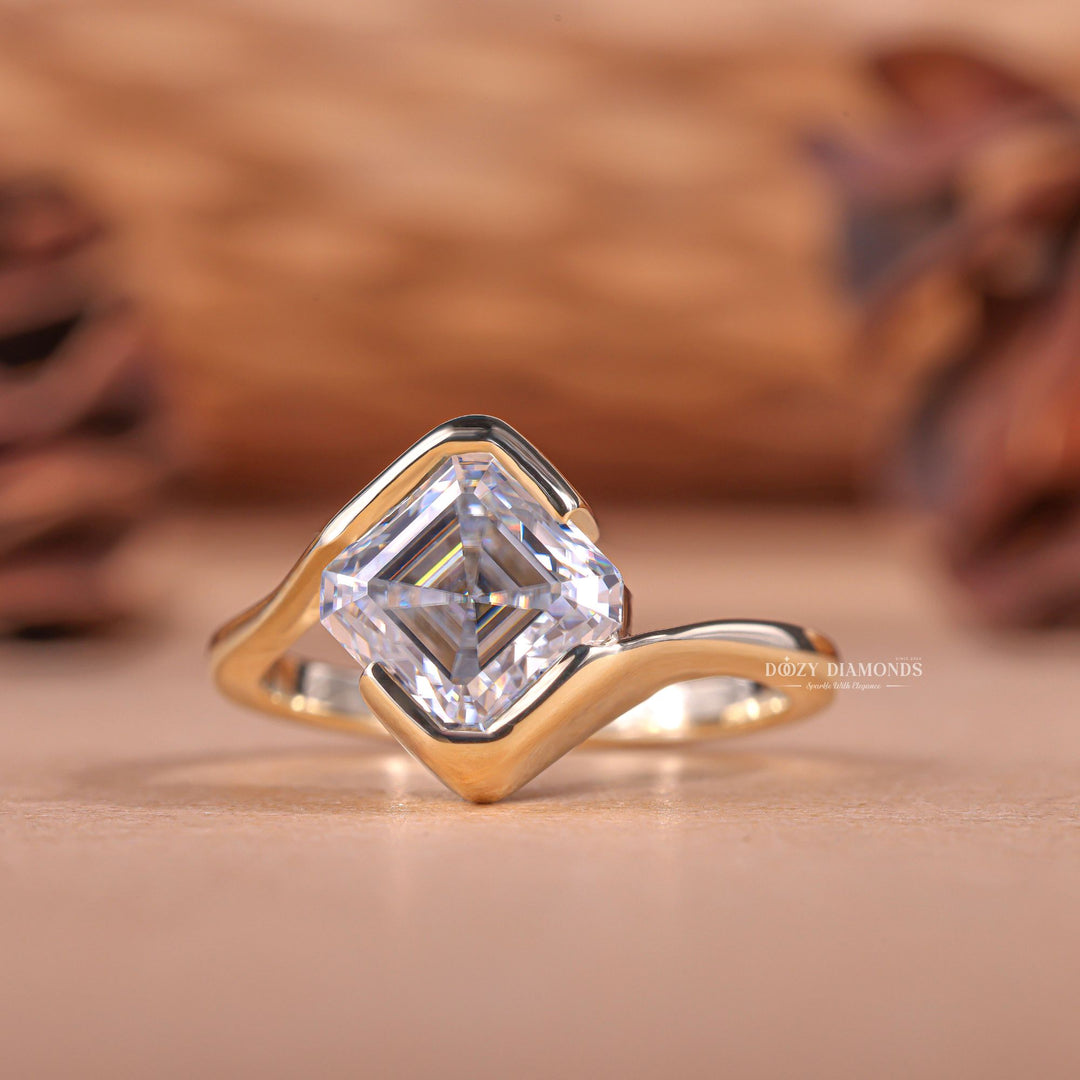 Exclusive engagement ring, Engraved engagement ring, Halo diamond engagement ring, Solitaire diamond engagement ring, Unique diamond engagement ring,