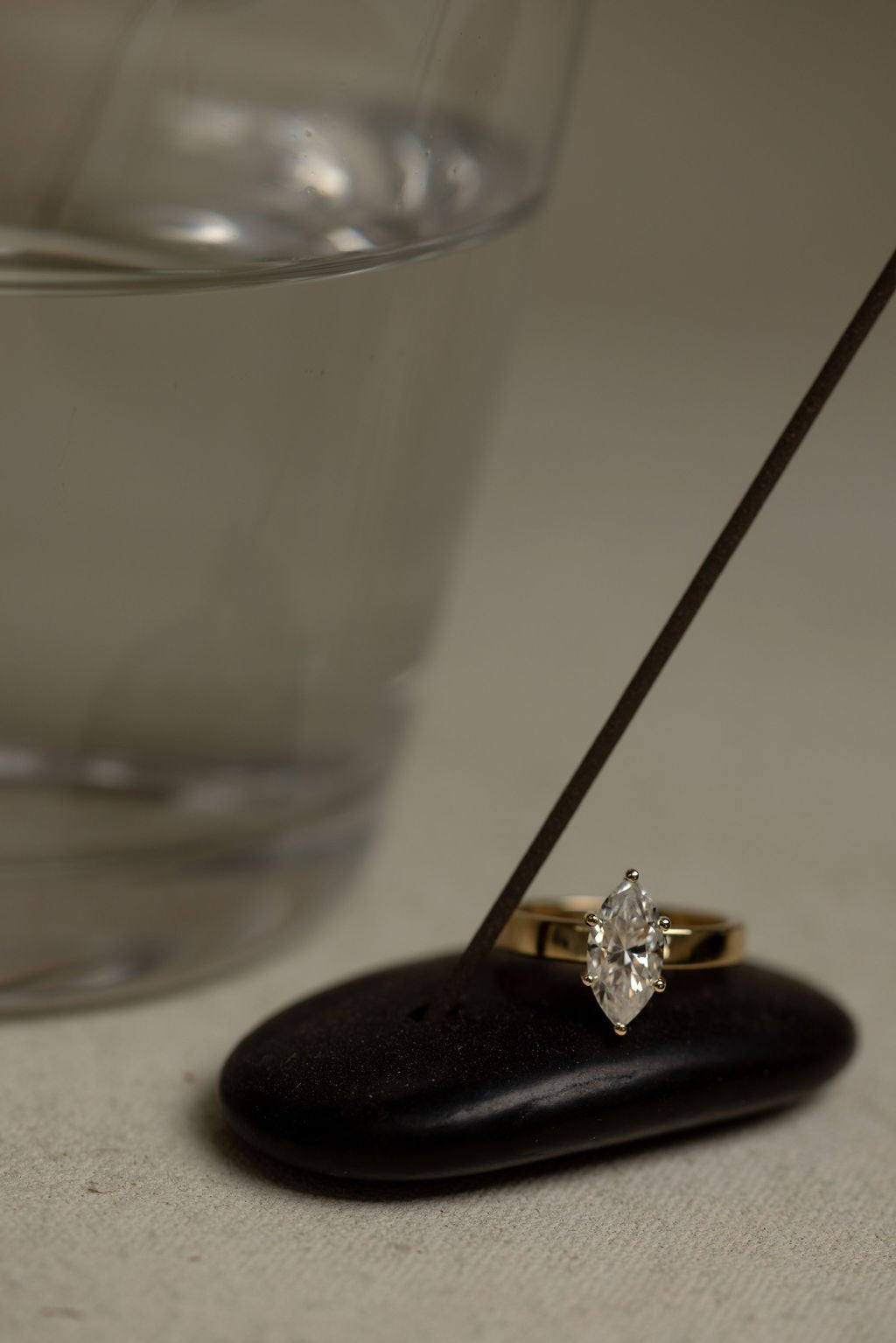 1.50CT Marquise F - VS Lab Grown Diamond Thick Band Wedding Ring Set - Doozy Diamonds