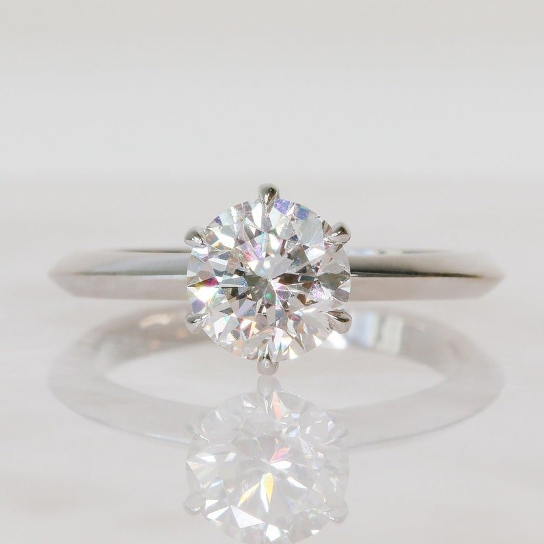 Buy 1.51CT round solitaire lab grown diamond engagement ring online
