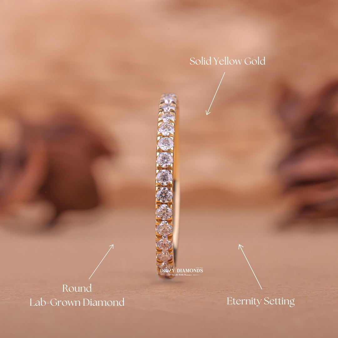 Ethically sourced round diamond eternity band