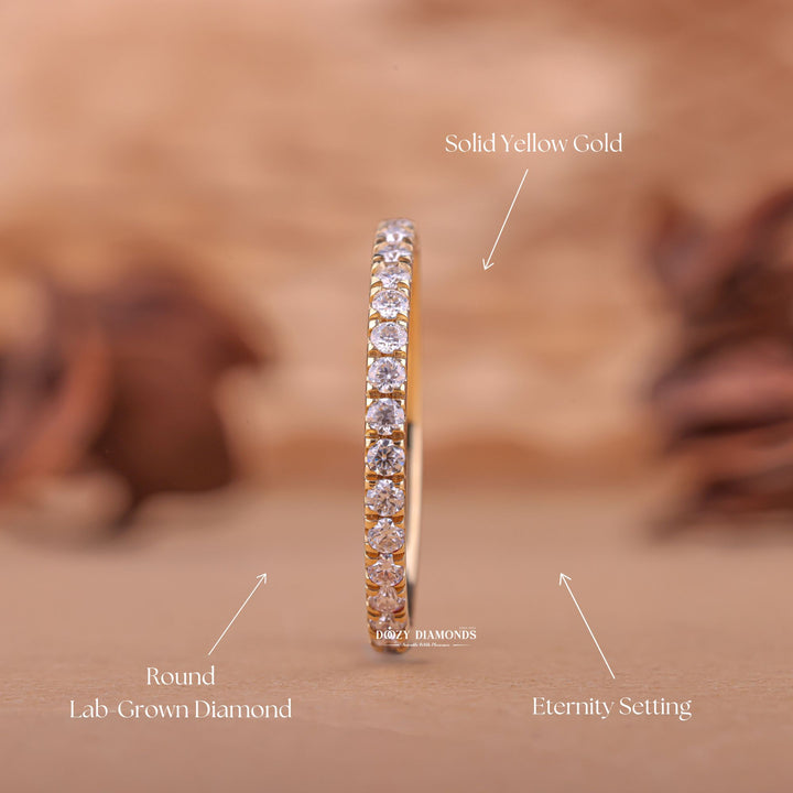 Ethically sourced round diamond eternity band