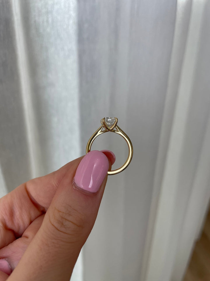 2.06 - 4.06 CT Elongated Cushion Cut Lab Grown Diamond Solitaire Engagement Ring - Doozy Diamonds