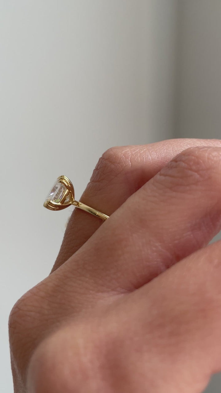2.01 - 4.01 CT Elongated Cushion Cut Lab Grown Diamond Solitaire Engagement Ring - Doozy Diamonds