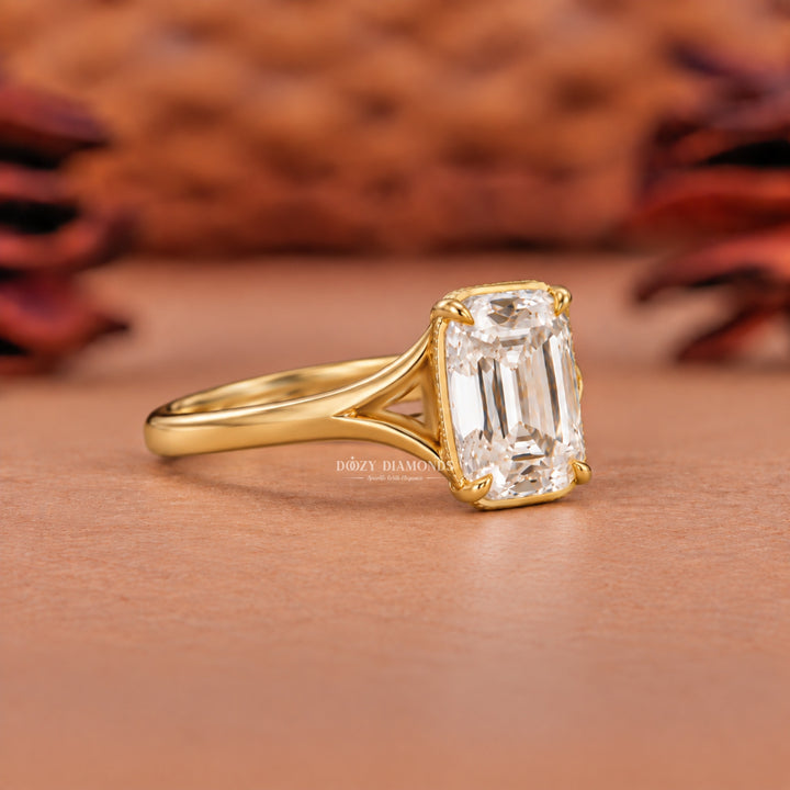 2.50CT Claire-Old Mine Step Cut F/VVS2  Lab Grown Diamond Engagement Ring