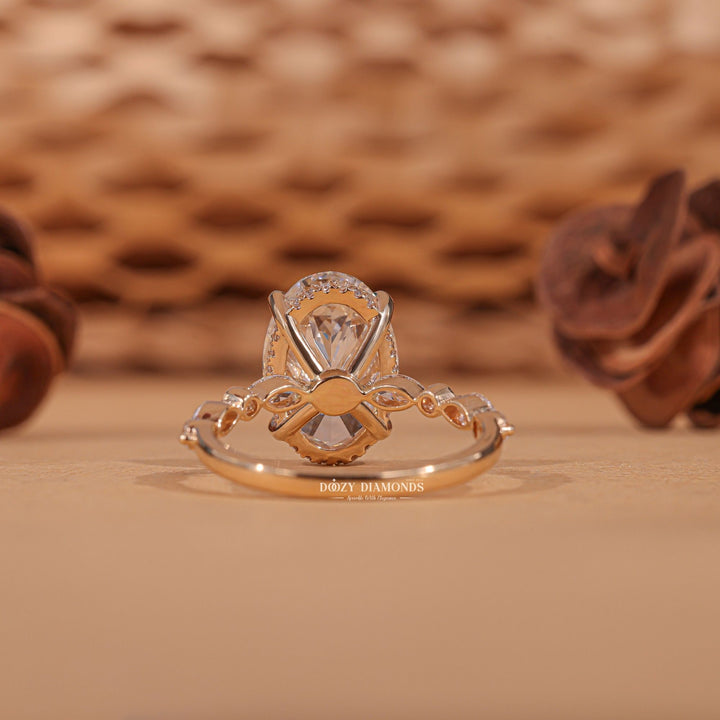 Round solitaire engagement ring offered in gold and platinum