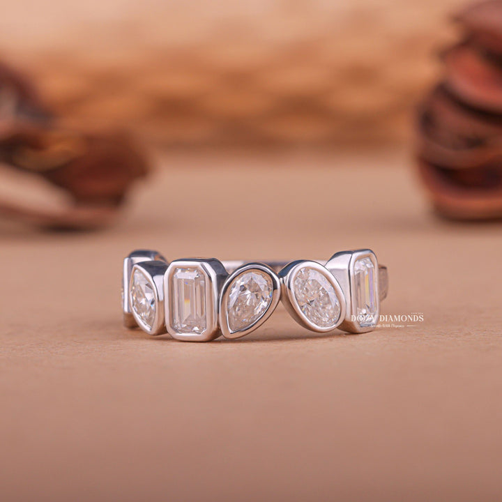 Ethically sourced mixed diamond eternity band