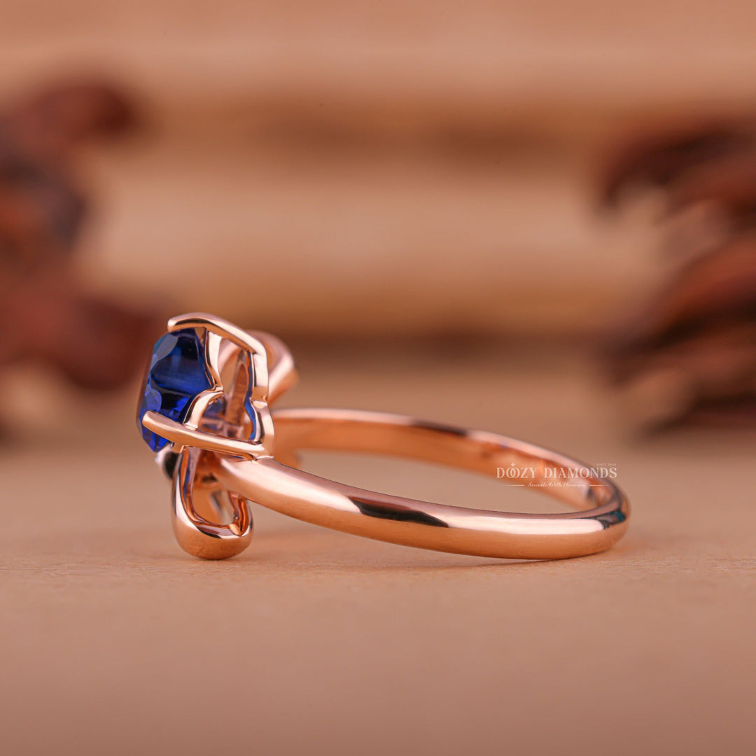 Heart solitaire engagement ring with IGI certificate and packaging