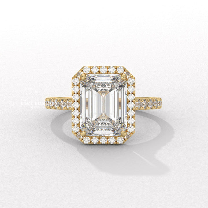 Shop emerald pave lab grown diamond engagement ring