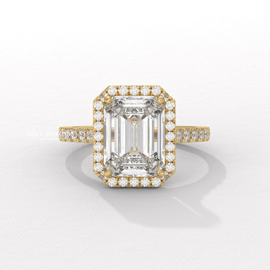 Shop emerald pave lab grown diamond engagement ring