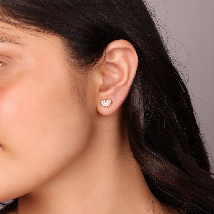 Pear F - VVS Lab - Grown Diamond Two Stone Stud Earrings - Doozy Diamonds