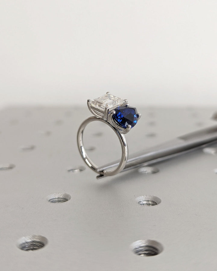 Shop emerald cut solitaire lab grown diamond engagement ring online