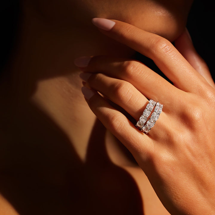 Cushion FG - VS1 Lab Grown Diamond Five Stone Wedding Band - Doozy Diamonds