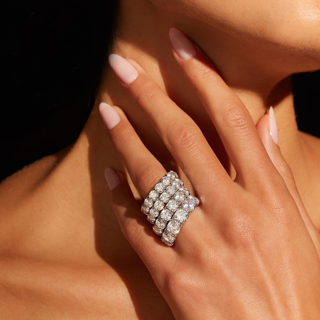 Round FG - VS1 Lab Grown Diamond Eternity Stacking Band - Doozy Diamonds