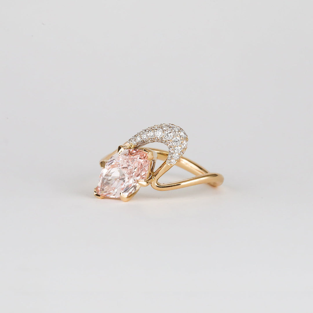 1.50CT - 2.50CT Pink Marquise Lab Grown Diamond Unique Engagement Ring - Doozy Diamonds