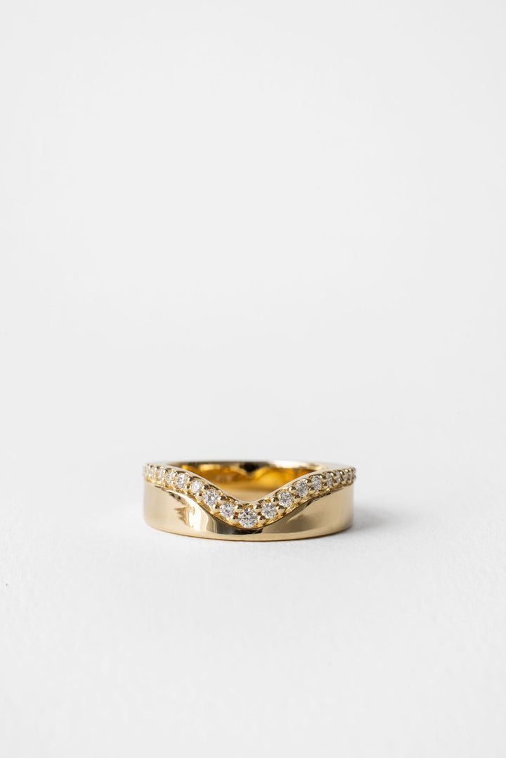 2.0ct Rose Cut Cushion F - VS Lab Grown Wave Diamond Wedding Ring Set - Doozy Diamonds