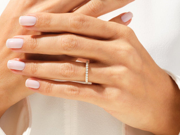 Ethically sourced round diamond eternity band