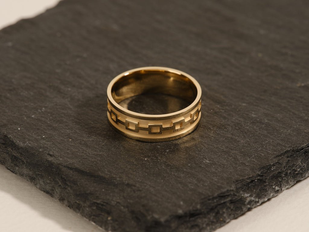 7.0mm Men's Wedding Band Celtic Pattern - Doozy Diamonds
