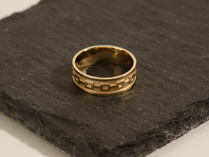 7.0mm Men's Wedding Band Celtic Pattern - Doozy Diamonds