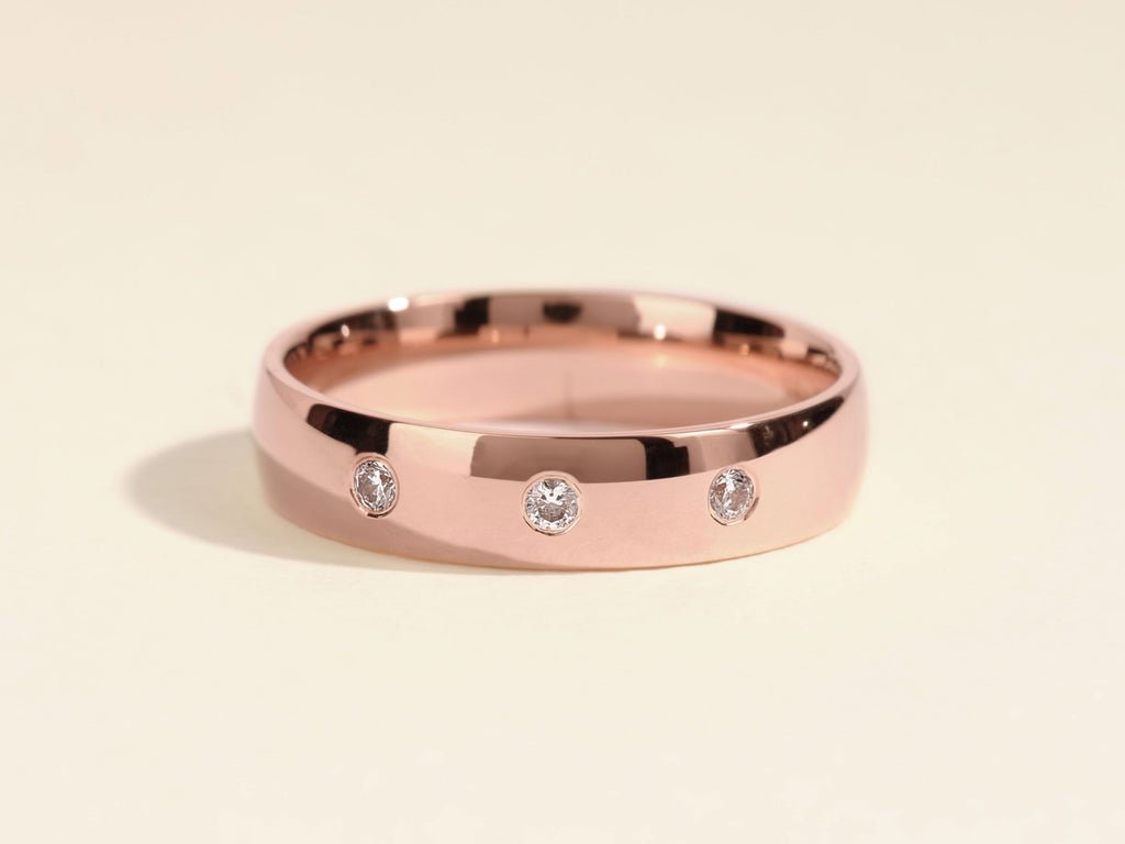 5mm Flush Lab Grown Round Men's Wedding Band Anniversary Gift - Doozy Diamonds