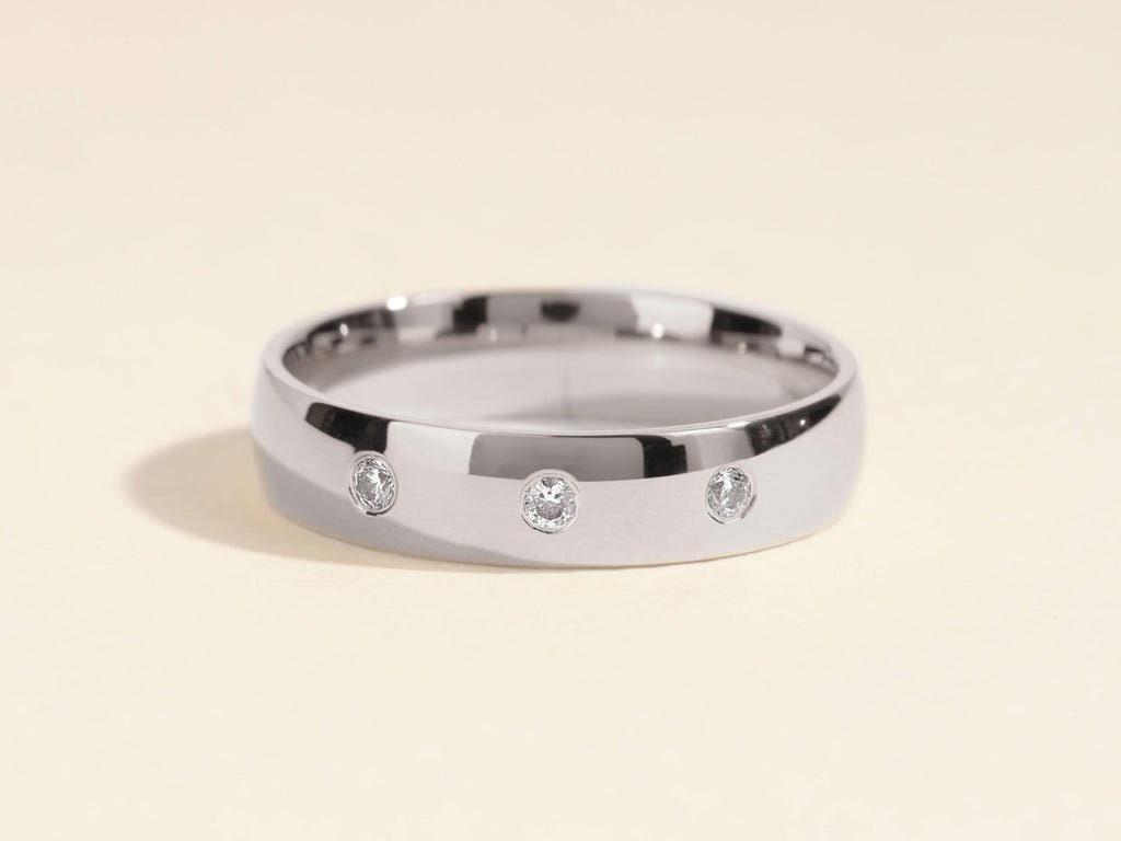5mm Flush Lab Grown Round Men's Wedding Band Anniversary Gift - Doozy Diamonds