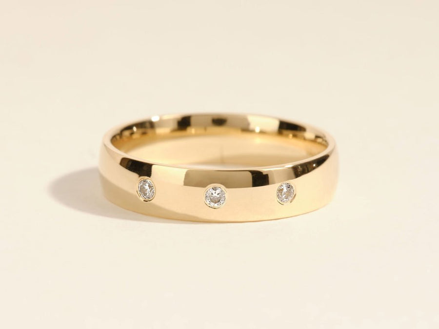 5mm Flush Lab Grown Round Men's Wedding Band Anniversary Gift - Doozy Diamonds