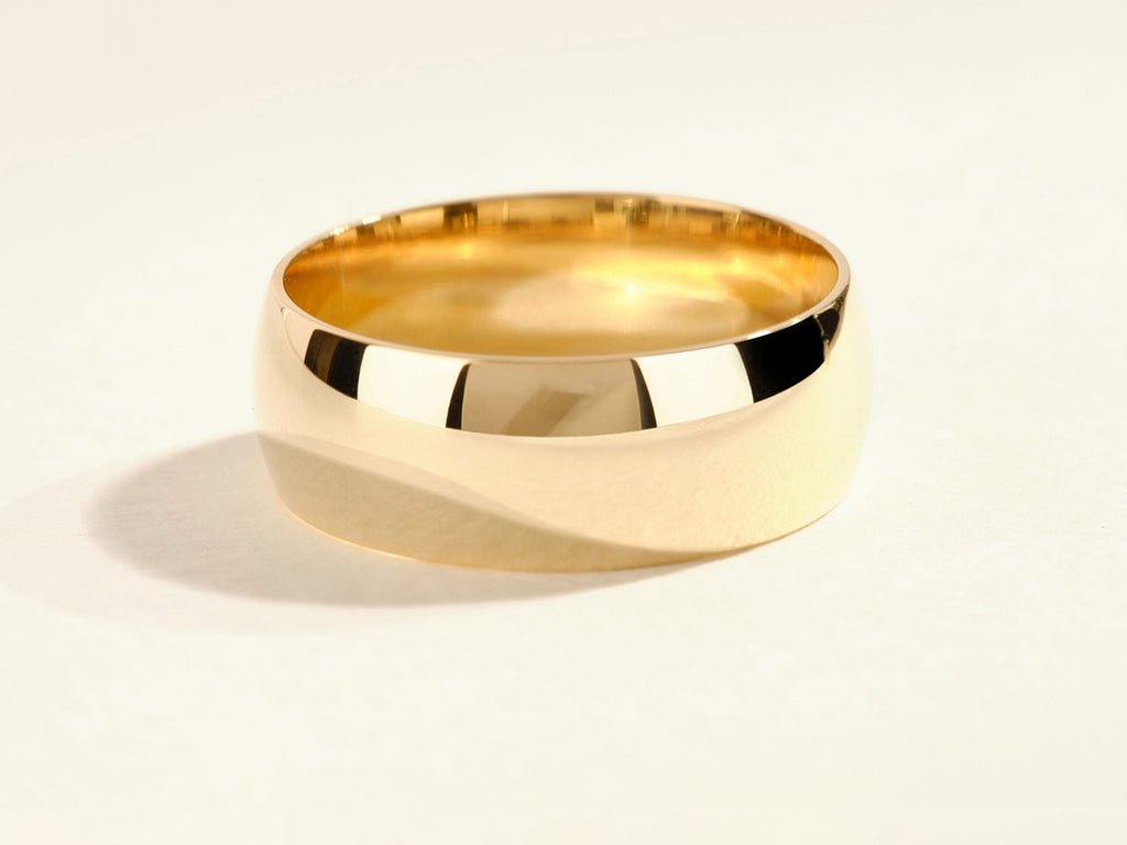 8mm Classic Dome Polished Men's Wedding Band - Doozy Diamonds
