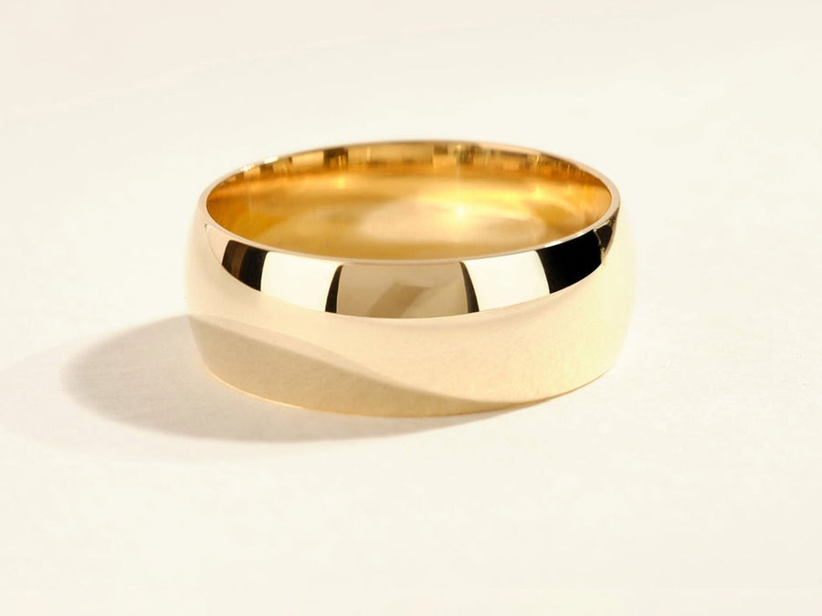 8mm Classic Dome Polished Men's Wedding Band - Doozy Diamonds
