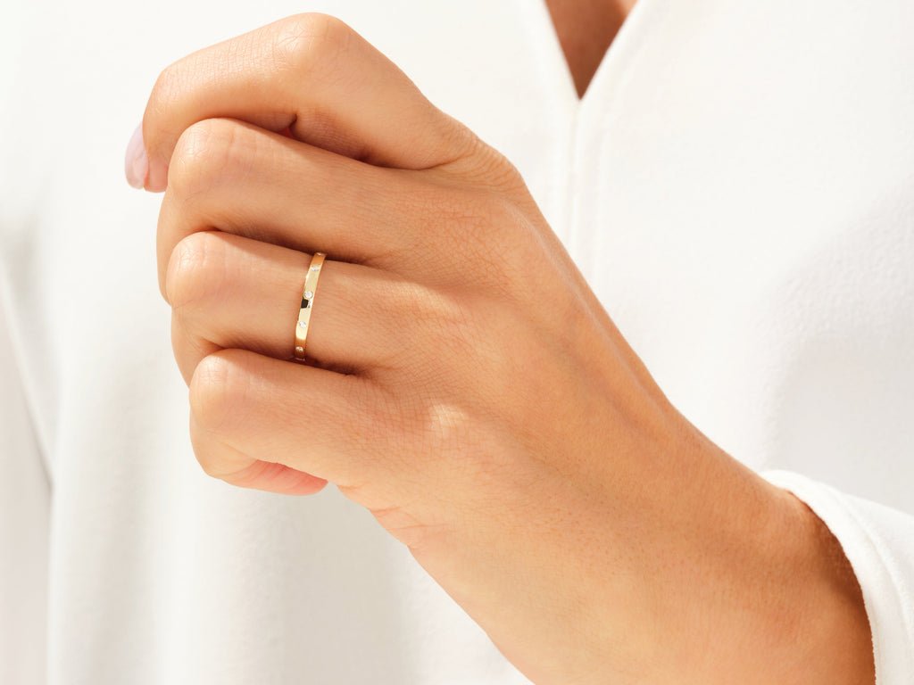 Ethically sourced round diamond eternity band