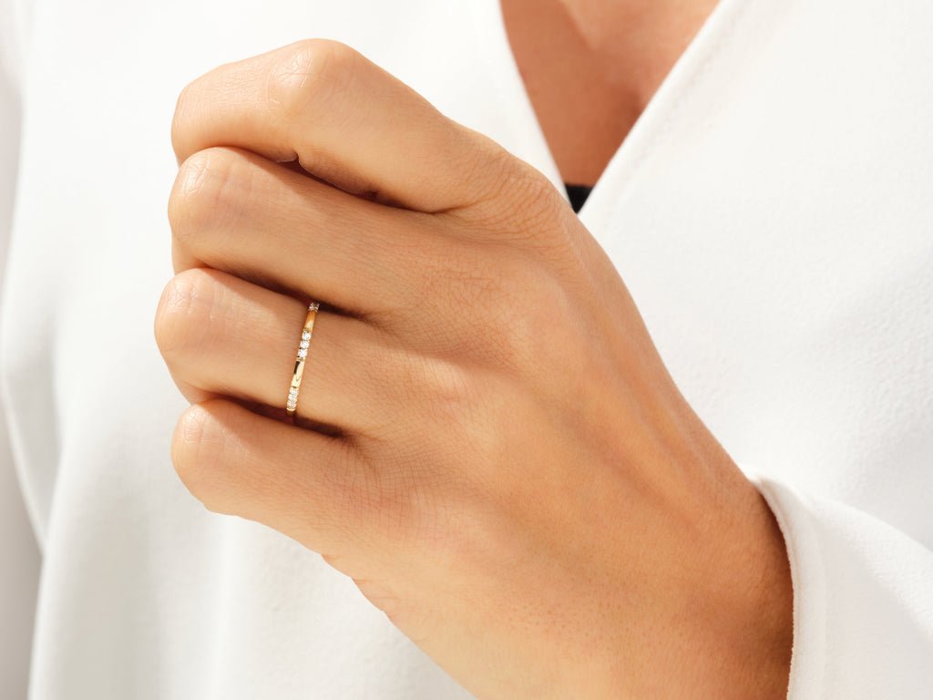 Ethically sourced round diamond eternity band