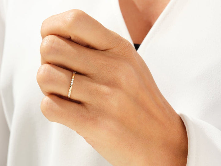 Ethically sourced round diamond eternity band
