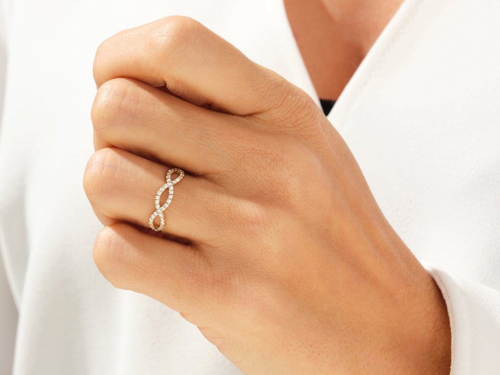Ethically sourced round diamond eternity band