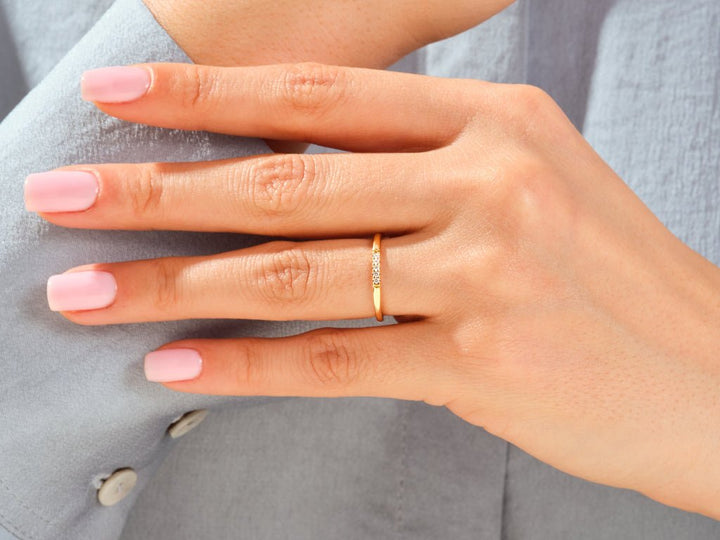Ethically sourced round diamond eternity band