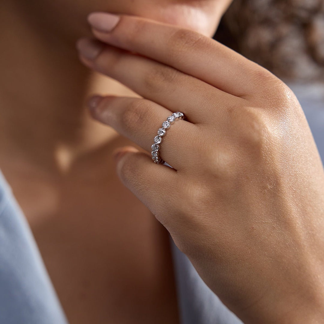 Round FG - VS2 Lab Grown Diamond Full Eternity Wedding Band - Doozy Diamonds