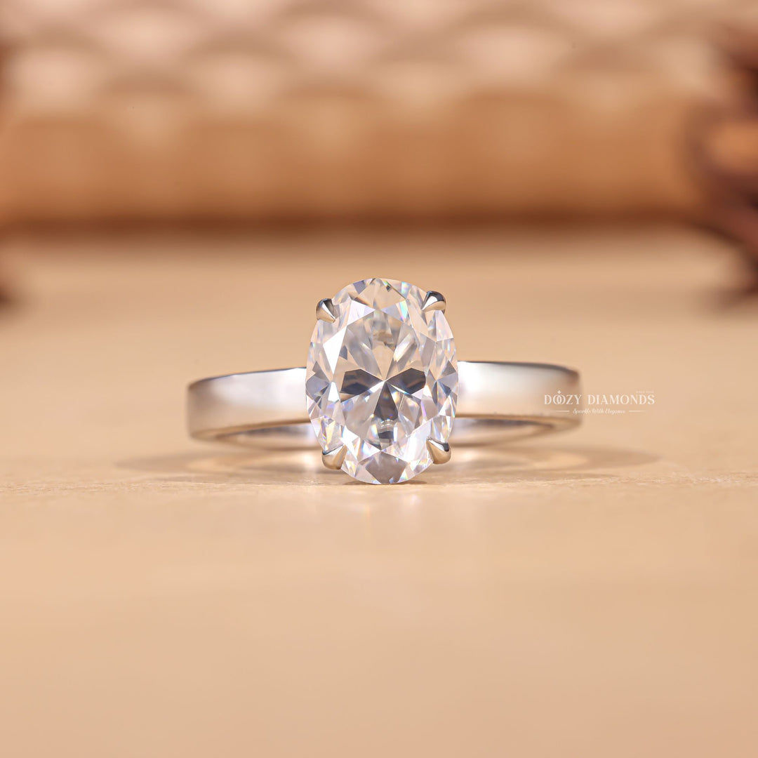 Buy 2.0CT oval solitaire lab grown diamond engagement ring online