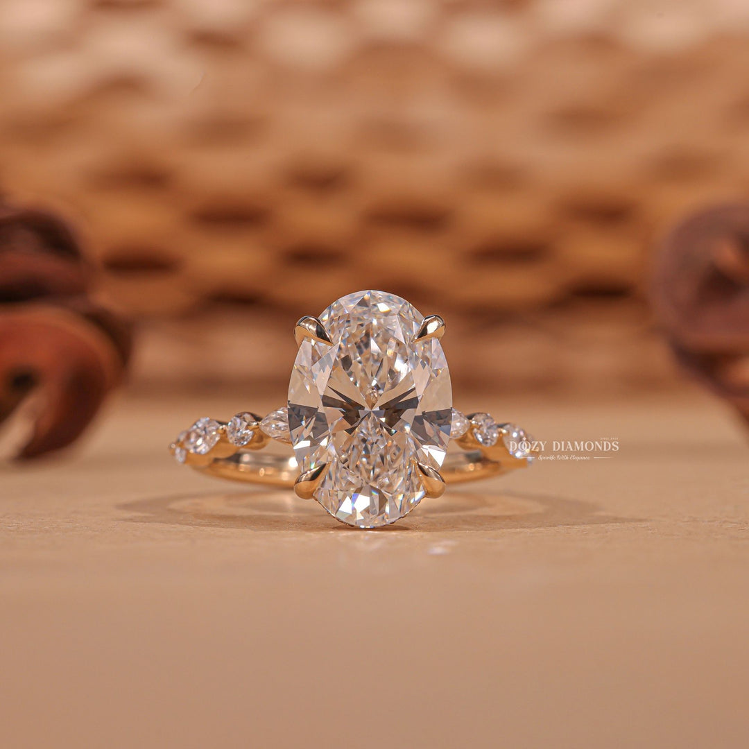 Shop round solitaire lab grown diamond engagement ring