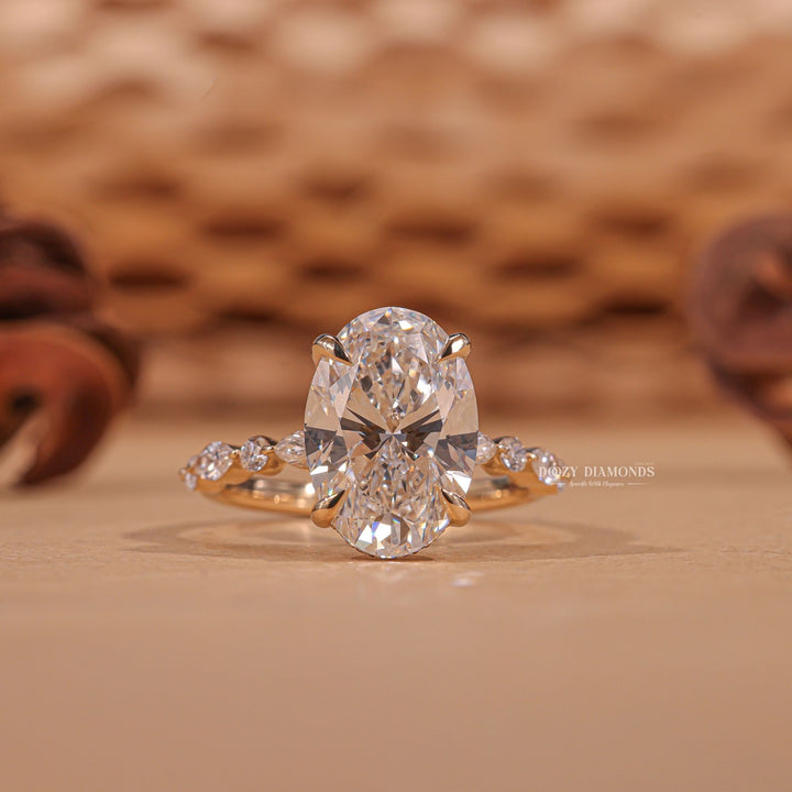 Shop round solitaire lab grown diamond engagement ring