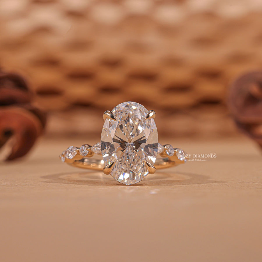 Shop round solitaire lab grown diamond engagement ring