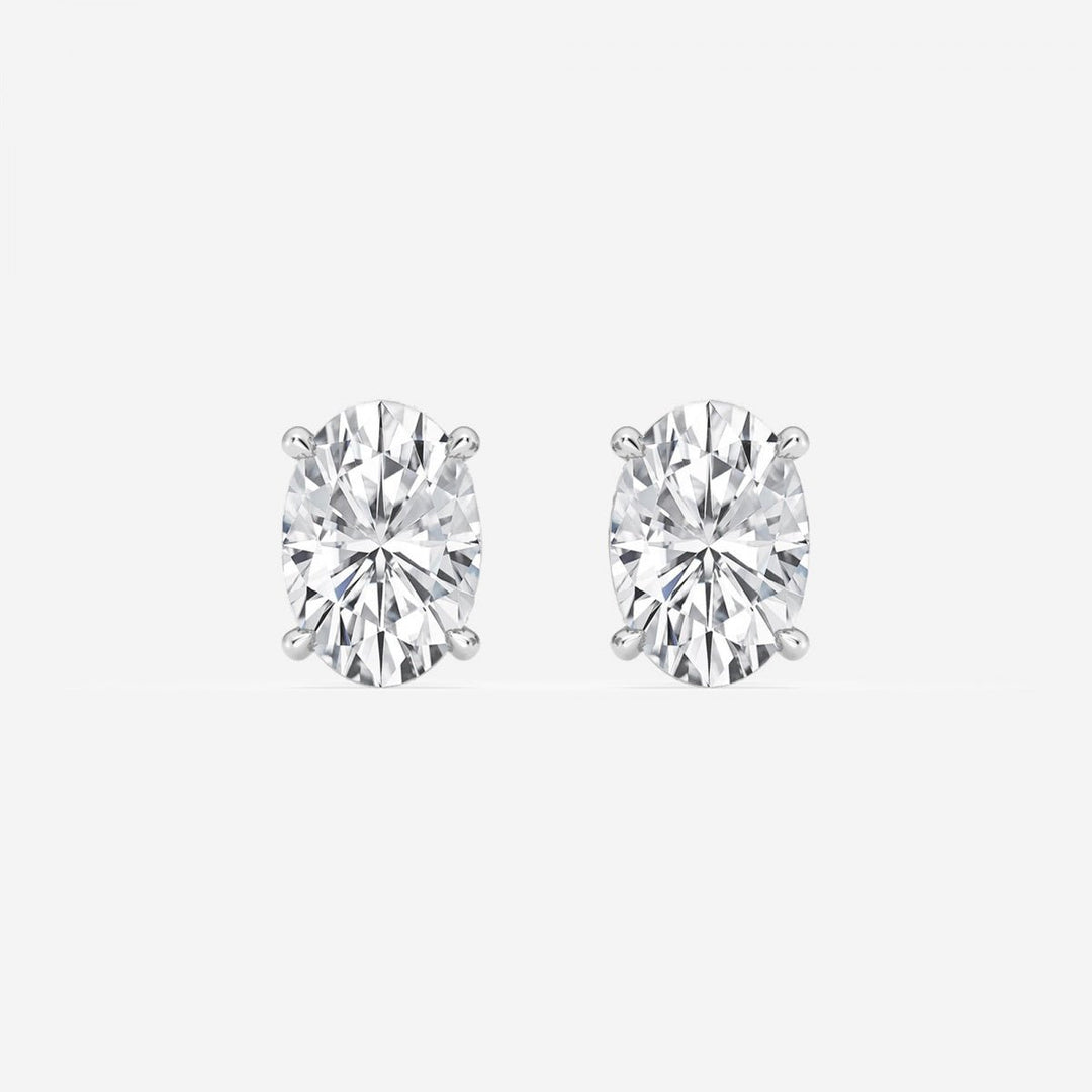 Oval Cut FG - VS2 Lab - Grown Diamond Hidden Halo Stud Earrings - Doozy Diamonds