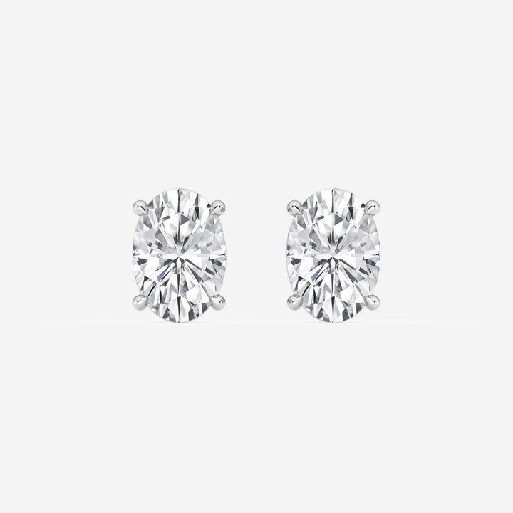 Oval Cut FG - VS2 Lab - Grown Diamond Hidden Halo Stud Earrings - Doozy Diamonds
